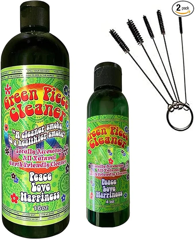 Green Piece® Cleaner 16 oz - Free travel size - 4 Oz. and a Free tube pieces Cleaner! The All Natural Glass Cleaner, Metal and Ceramic Water bubbler.