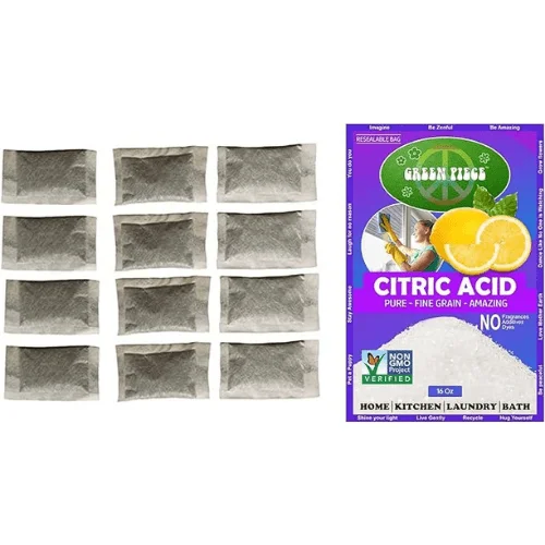 Green Piece® 12 Pack of Distiller Filters with 16 oz of Citric Acid - Perfect to Clean Water Distiller (12 Count with Citric Acid)