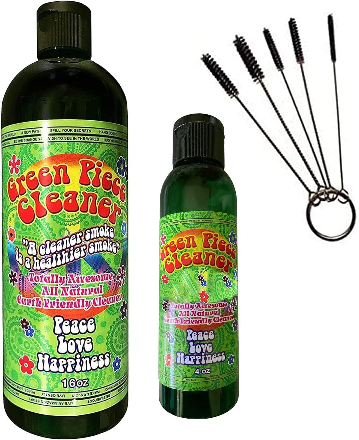 Green Piece® Cleaner 16 oz - Free travel size - 4 Oz. and a Free tube pieces Cleaner! The All Natural Glass Cleaner, Metal and Ceramic Water bubbler