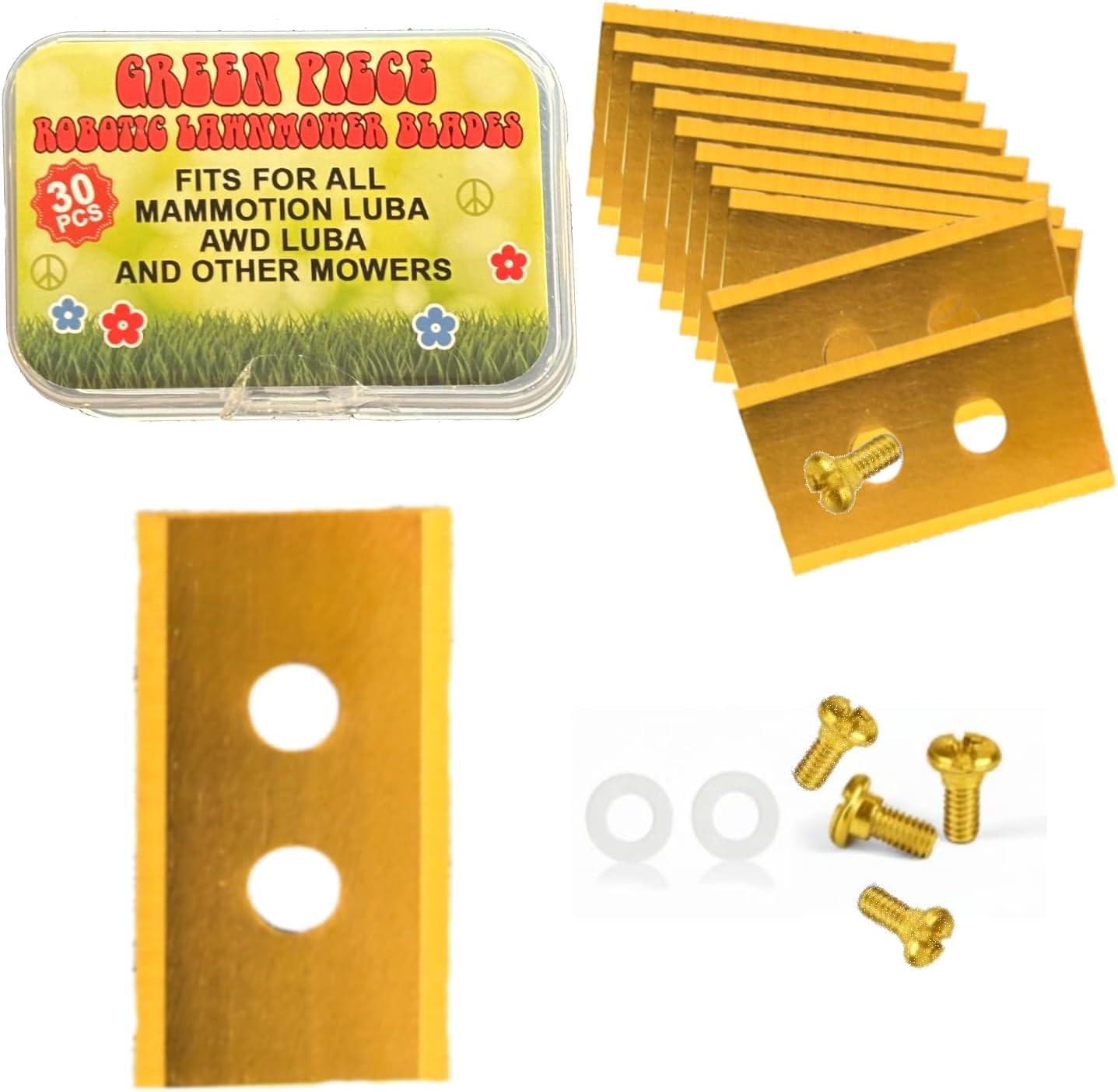 Green Piece robot mower blades compatible with Mammotion Luba and Yuka