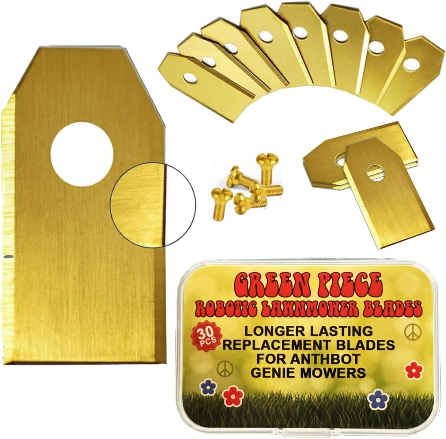 Robotic Mower Blades (30 Pack) Titanium-Coated Stainless Steel